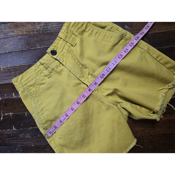 Carhartt Work in Progress Yellow Cut Off Shorts - Picture 5 of 15